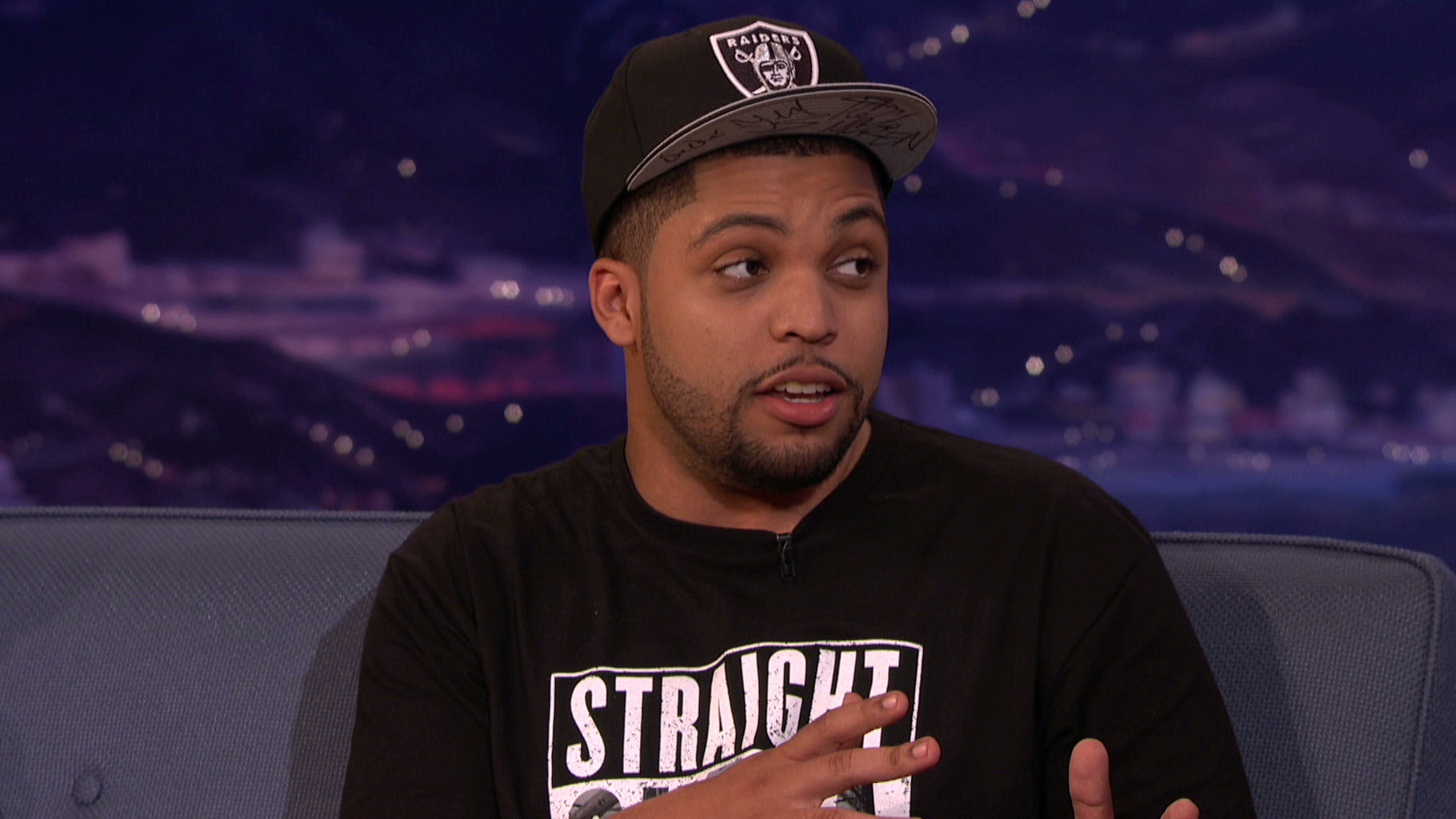 O'Shea Jackson Likes Sporting Raiders Gear